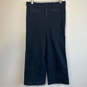 Ann Taylor LOFT Size 12 Women’s Wide Leg Dark Wash Denim Jean